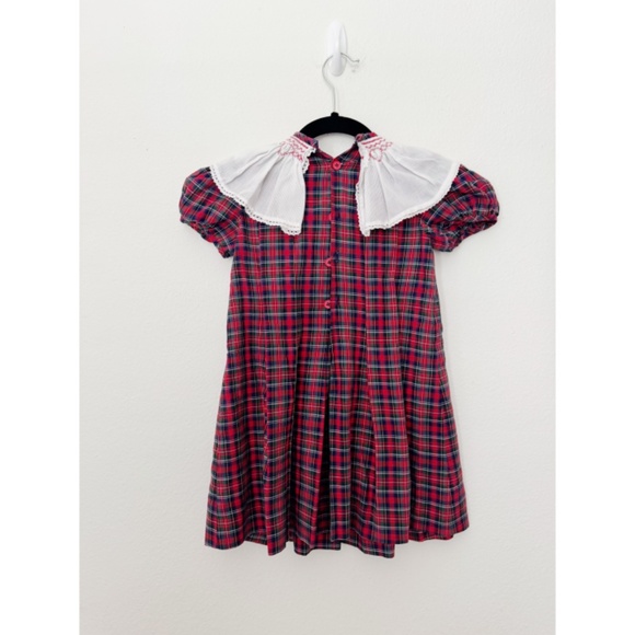 Vintage Handmade Toddler Girl Smocked Holiday Christmas Dress 2T - Picture 4 of 4